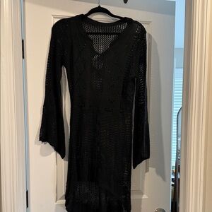 Source Unknown Black bathing suit coverup